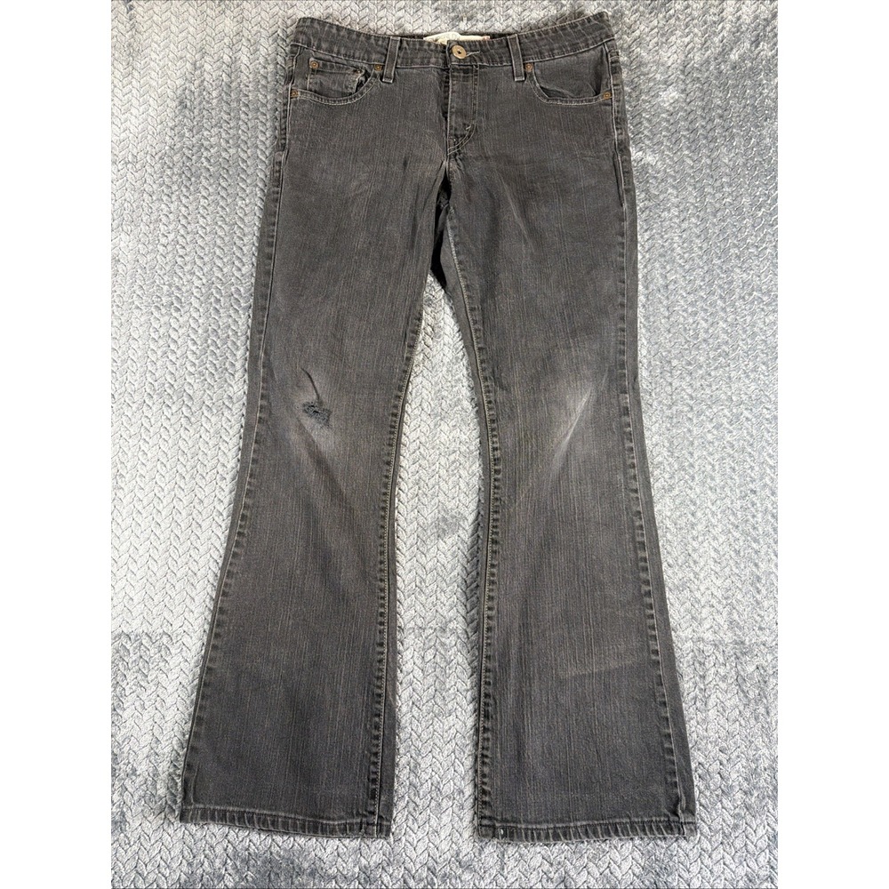 Levi's 518 Super Low Bootcut Jeans Size 11M Black 5 Pockets
